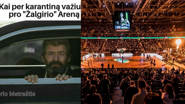 Krepšinio memai: ar žinote, kaip atrodo fanas, kuris karantino metu pamato tuščią areną? (Visi memai)