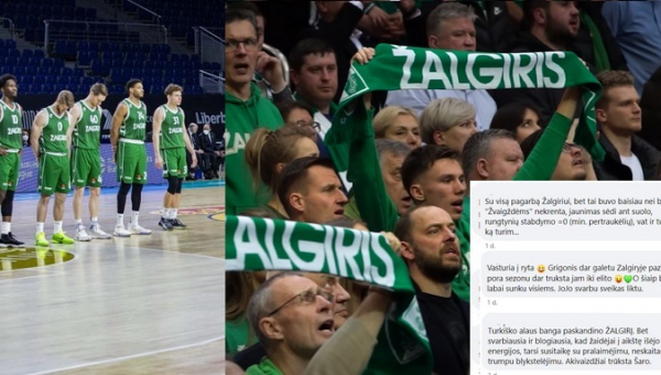 „Žalgirio“ fanai apie pralaimėjimą: „Akivaizdžiai trūksta Šaro“