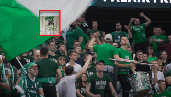 Pamatykite: vandalai Kaune išdarkė „Žalgirio“ fanų grupuotės „Green White Boys“ logotipą (FOTO)
