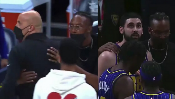 Pamatykite: „Pacers“ asistentas rungtynių metu užsipuolė savo žaidėją (VIDEO)