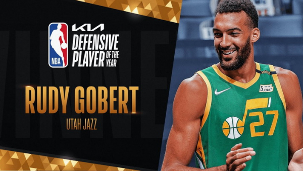 Geriausiai besiginančiu NBA krepšininku trečiąkart pripažintas R. Gobertas (VIDEO)