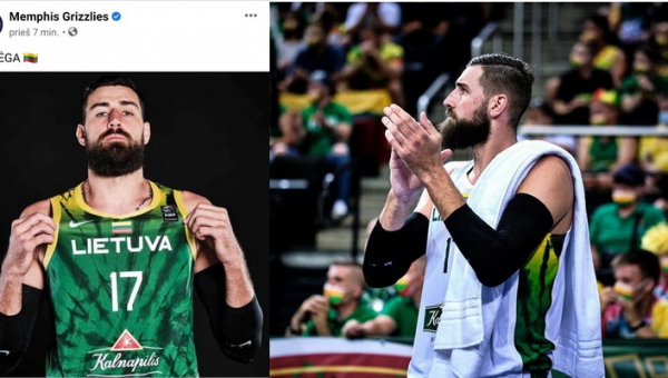 „Grizzlies“ lietuviškai pasveikino J. Valančiūną su pergale prieš Venesuelos krepšininkus
