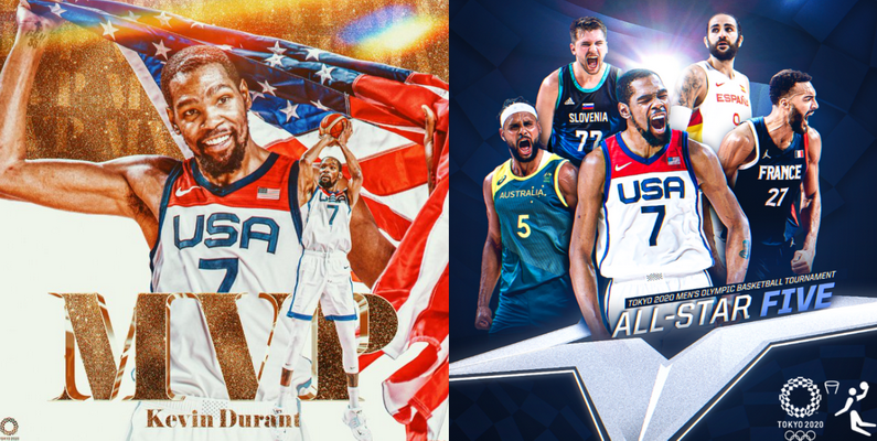 FIBA paskelbė simbolinį geriausių olimpiados žaidėjų penketuką (MVP - K. Durantas)