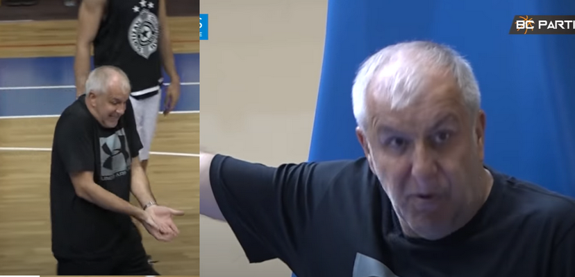 Pamatykite: „Partizan“ trenerio Ž. Obradovičiaus emocinga treniruotė (VIDEO)