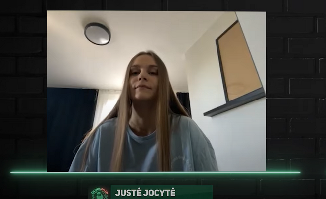 Žalgiriečius palaikysianti J. Jocytė – apie L. Lekavičiaus marškinėlius, T. Parkerį ir dėmesį (VIDEO)