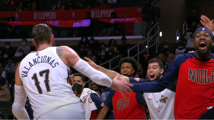 J. Valančiūnas visus pribloškė: tokio taiklumo pavydėtų bet kuris NBA snaiperis (VIDEO)