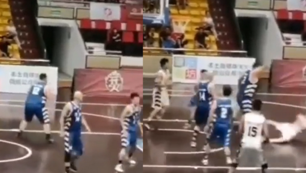 Įmanoma ir taip: krepšininkas varžovų atakas sustabdo su pilvu (VIDEO)