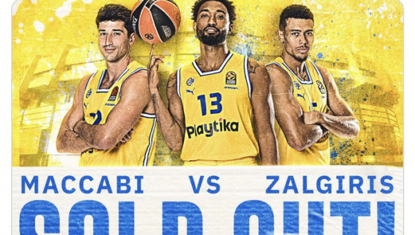 „Maccabi“ pardavė visus bilietus į rungtynes su „Žalgiriu“