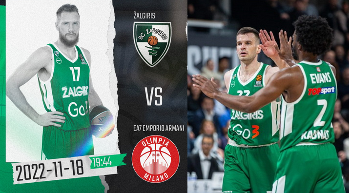 Eurolyga: „Žalgiris“ – „AX Armani“ (Tiesiogiai)