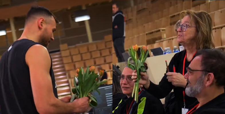 D. Motiejūnas prieš rungtynes sveikino moteris su kovo 8-ąją (VIDEO)
