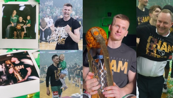 „Žalgirio“ triumfas LKL: asmenukės, džiaugsmas ir juokeliai (FOTO) (VIDEO)