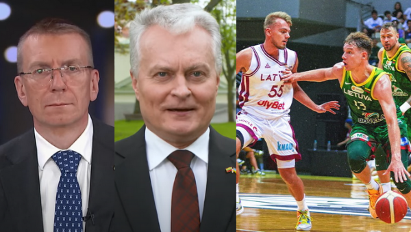 Lietuvos ir Latvijos prezidentai prieš rungtynes dėl 5 vietos: „Kitą kartą susitiksime finale“