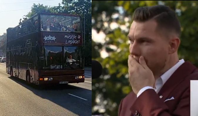 Latvijoje – griausmingas krepšininkų sutikimas: ašaros ir tūkstančiai gerbėjų (VIDEO)