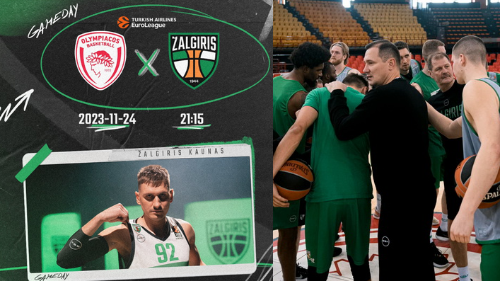 Eurolygos rungtynės Pirėjuje: „Olympiacos“ – „Žalgiris“ (Tiesiogiai)