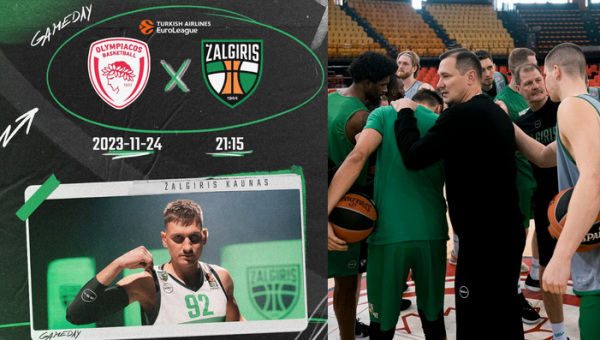 Eurolygos rungtynės Pirėjuje: „Olympiacos“ – „Žalgiris“ (Tiesiogiai)