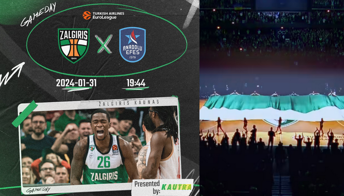 Eurolygos rungtynės Kaune: „Žalgiris“ - „Anadolu Efes“ (Tiesiogiai)