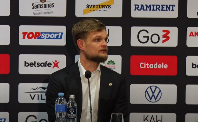 T. Sabonis: „Jautėme, kad Trinchieri rungtynių nebaigs“ (VIDEO)