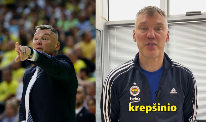 Š. Jasikevičius kviečia lietuvius „Žalgirio“ arenoje palaikyti „Fenerbahče“ ekipos