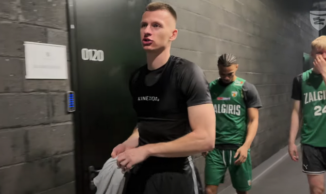 Neeilinė žalgiriečių treniruotė – krepšininkų darbą stebėjo susirinkę sirgaliai (VIDEO)