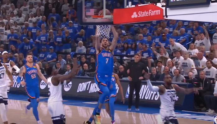 Gražiausias NBA nakties epizodas - įspūdingas Ch. Holmgreno skrydis (VIDEO)