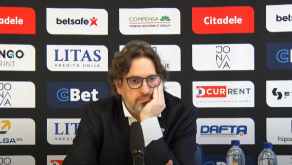 A. Trinchieri reakcija į žurnalisto klausimą apie naujokus: „Viso gero“