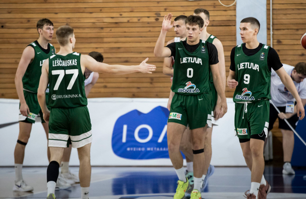 Lietuvos 20-mečių rinktinė nugalėjo Lenkiją ir žengė į Europos čempionato ketvirtfinalį