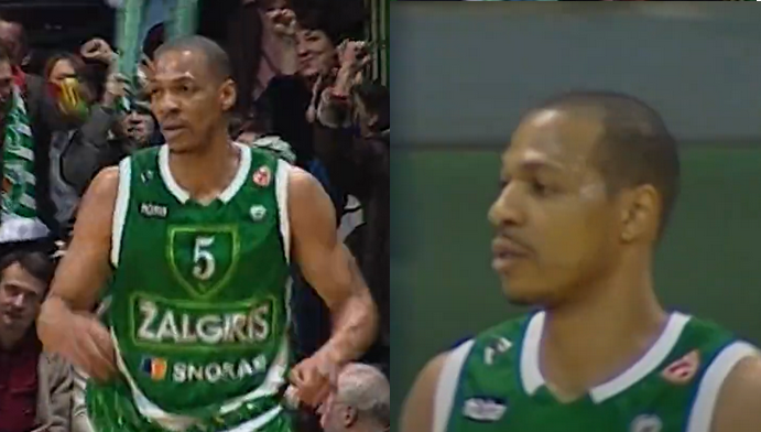 Atgal į praeitį: galingas M. Browno pasirodymas su „Žalgirio“ marškinėliais (VIDEO)