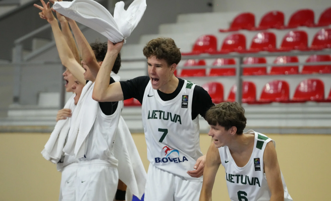 Šveicarus sutriuškinusi U16 Lietuvos rinktinė – Europos čempionato ketvirtfinalyje