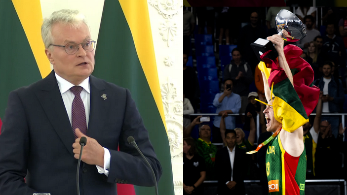 G. Nausėda: „Atsiprašome braliukų, bet šis savaitgalis yra Lietuvos krepšinio savaitgalis“