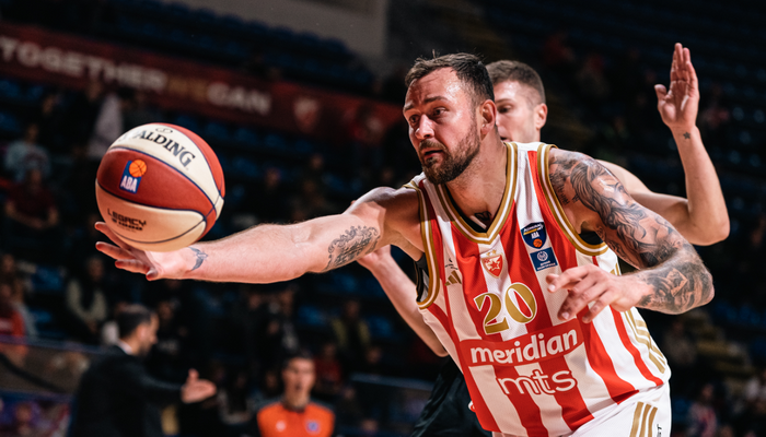 „Crvena Zvezda“ iškovojo pergalę, o D. Motiejūnas buvo arti dvigubo dublio