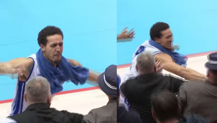 Vengrijoje – skandalas: krepšininkas smogė sirgaliui (VIDEO)