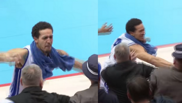 Vengrijoje – skandalas: krepšininkas smogė sirgaliui (VIDEO)