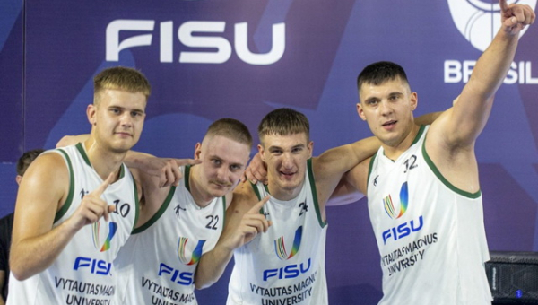 VDU 3x3 krepšininkai trečią kartą iš eilės tapo pasaulio studentų čempionais