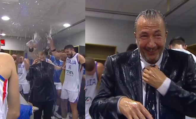 Po pergalės prieš Lietuvą - italų žaidėjai išmaudė L. Banchi 