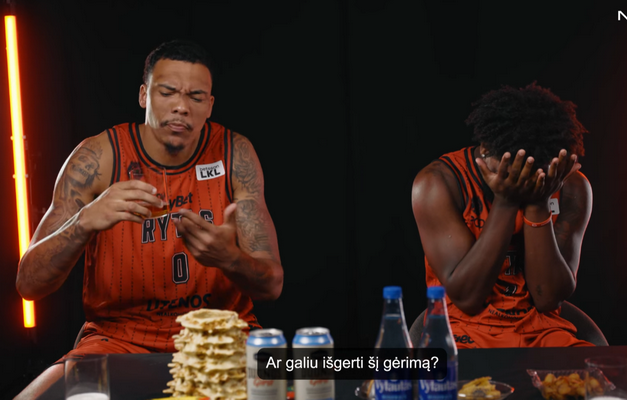 „Ryto“ legionierių duetas paragavo lietuviškų užkandžių (VIDEO)
