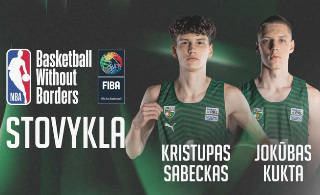 „Žalgirio“ duetas sulaukė kvietimo į prestižinę „NBA Basketball Without Borders“ stovyklą