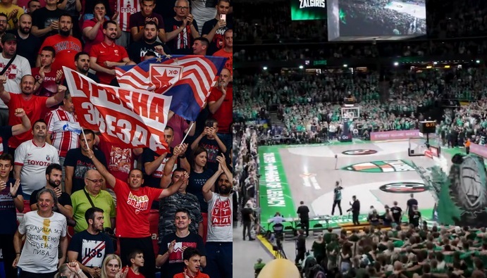 Belgrade – nemaloni akistata: „Crvena Zvezda“ fanai užkabino „Žalgirio“ sirgalius