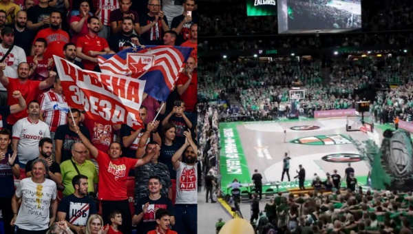 Belgrade – nemaloni akistata: „Crvena Zvezda“ fanai užkabino „Žalgirio“ sirgalius